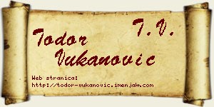 Todor Vukanović vizit kartica